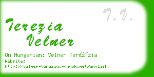 terezia velner business card